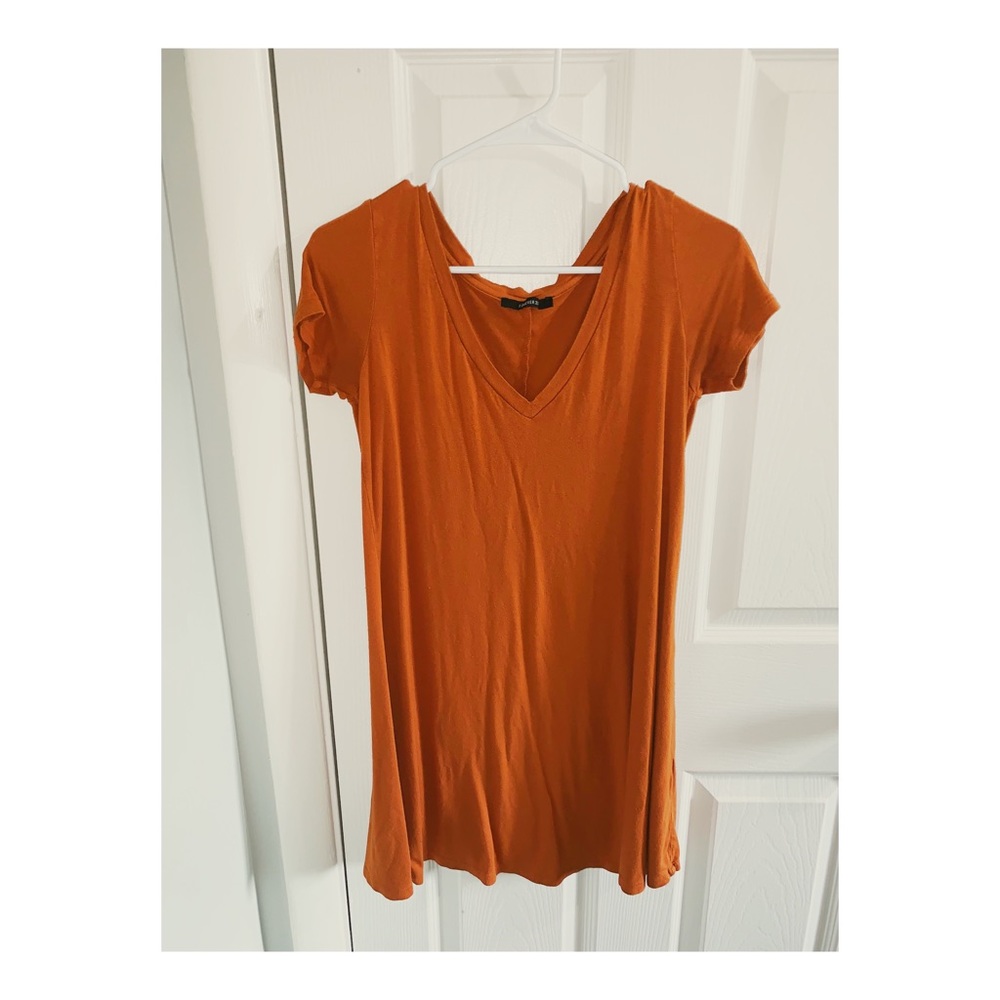 Orange Forever 21 V-Neck Dress. Very soft